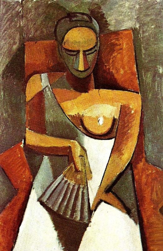 pablo picasso sittande kvinna med solfljader oil painting image